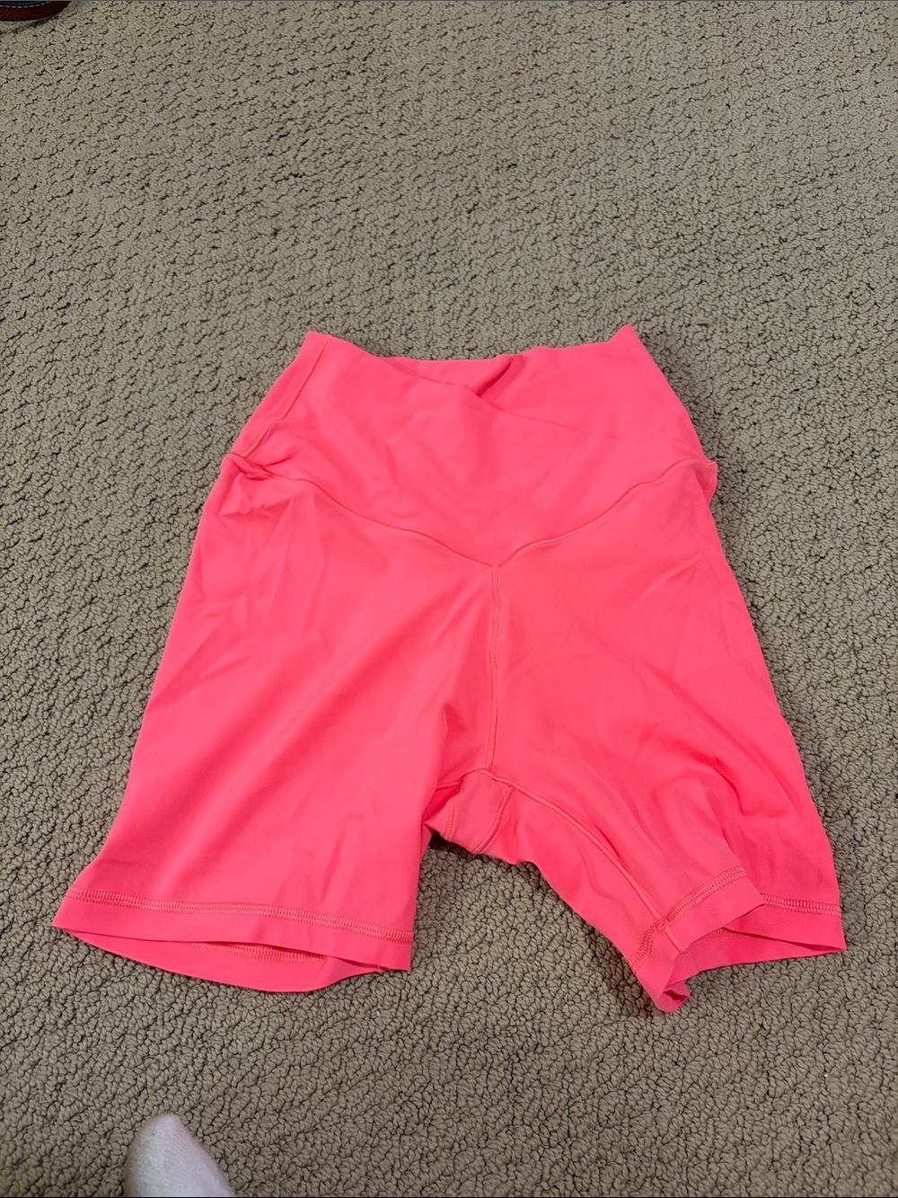aerie Neon Pink High-Waist Bike Shorts